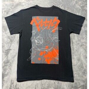 Berserk Guts T-Shirt Black Swordsman Adult Size M Crunchyroll Short Sleeve